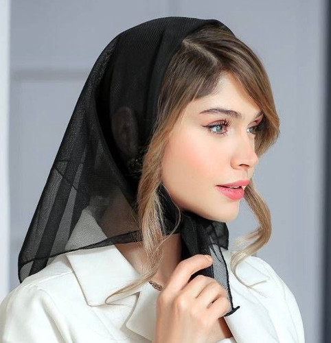 مینی اسکارف تور زنانه ساده مشکی