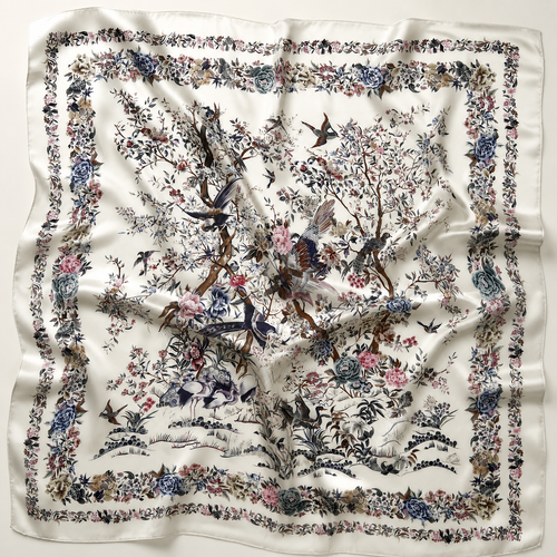 مینی اسکارف ابریشم سیلک زنانه مدل دیور پرنده